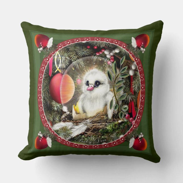 Coussin Bébé Colombe (Recto)