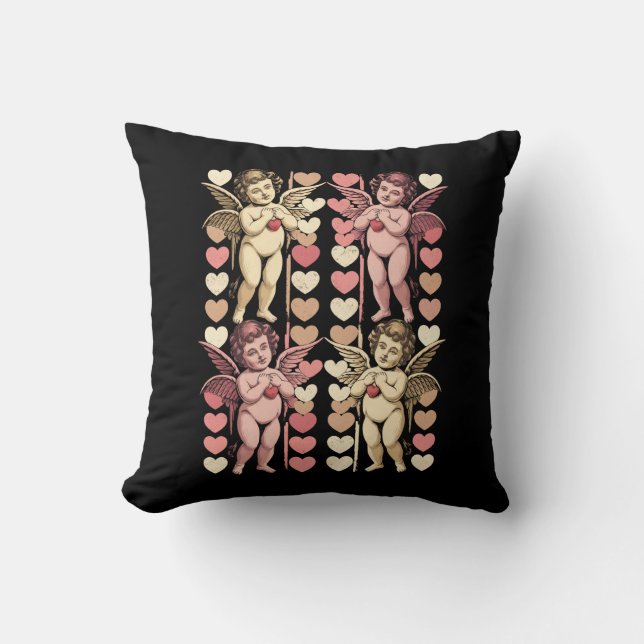 Coussin Bébé Cupid Coquette arc Valentines rétros Jour (Recto)