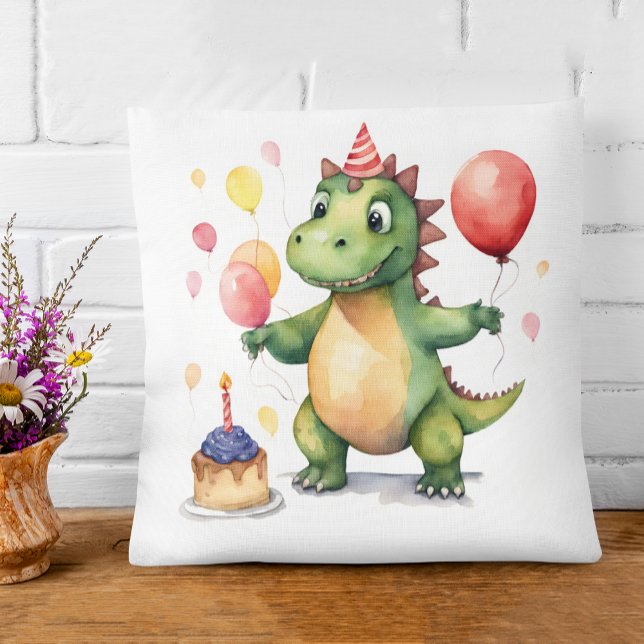 Coussin Bébé Dinosaure Filles Anniversaire (Créateur téléchargé)