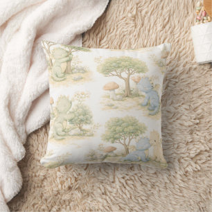 Coussin Bébé Dragon Mignon Motif Pastel de la Forêt en Boi
