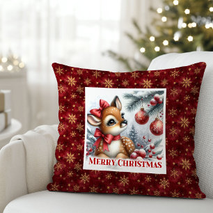 Coussin Bébé élégant Faon Chaud Décoration de chambre d'en