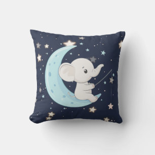 Coussin Bébé Eléphant Pêche Pour Les Étoiles Jeter Oreille