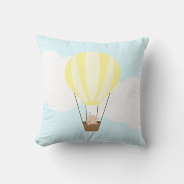 Coussin Bébé en Pépinière à bulle d'air chaud jaune (Recto)