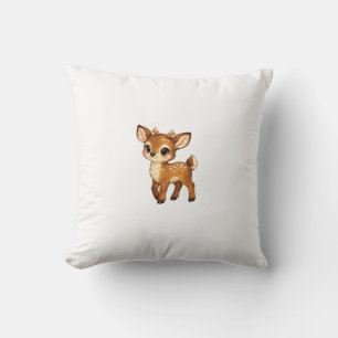Coussin Bébé Faon Mignon Dessin Animé Illustration de Cerf