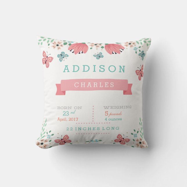 Coussin Bébé Floral Garden (Recto)