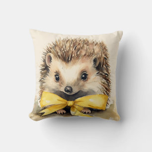 Coussin Bébé Hérisson Jaune Bow Genre Neutre