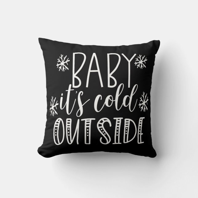 Coussin Bébé Il fait froid dehors (Recto)