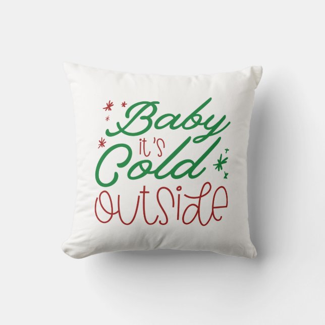Coussin Bébé Il fait froid dehors (Recto)