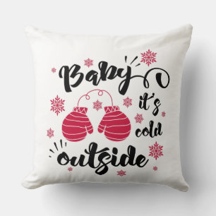 Coussin Bébé il fait froid dehors mignon mitaines hiver