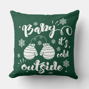 Coussin Bébé il fait froid dehors mignon mitaines hiver