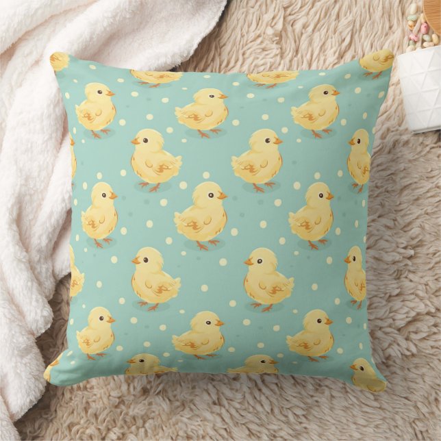 Coussin Bébé Jaune mignonne Canard Enfants Motif de chambr (Couverture)