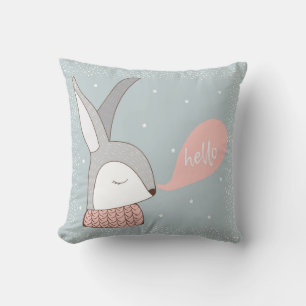 Coussin bébé lapin mignon