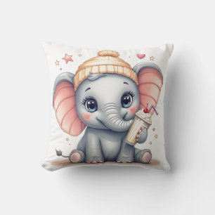 Coussin Bébé mignon Eléphant-Nursery