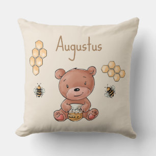 Coussin Bébé mignon Honey Bear Cub