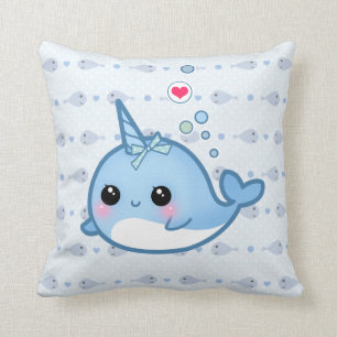 Coussin Bébé mignon narwhal