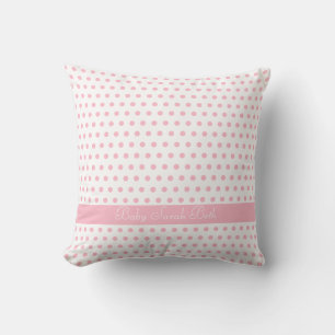 Coussin Bébé Pink Polkadot Motif