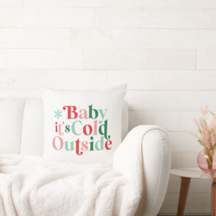 Coussin Bébé rétro Il fait froid dehors Noël