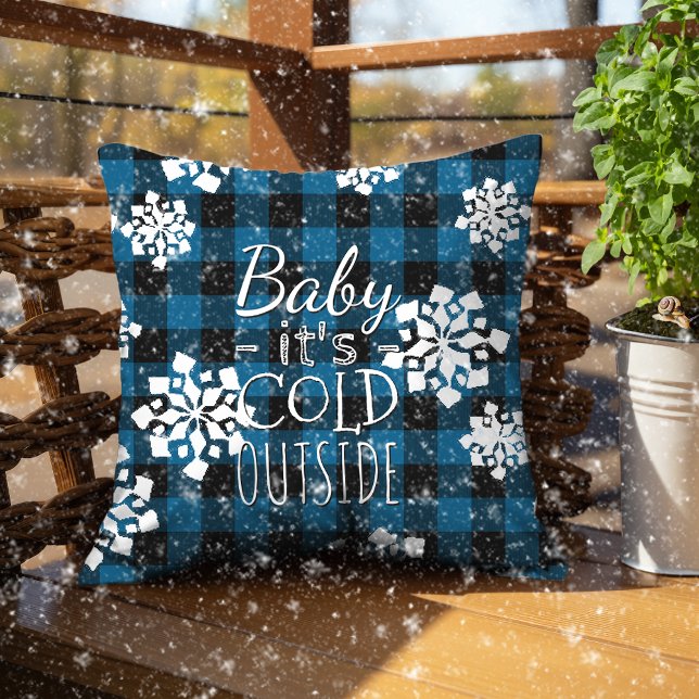 Coussin Bébé Son Froid À L'Extérieur Sur Motif Bleu Noir P (Créateur téléchargé)
