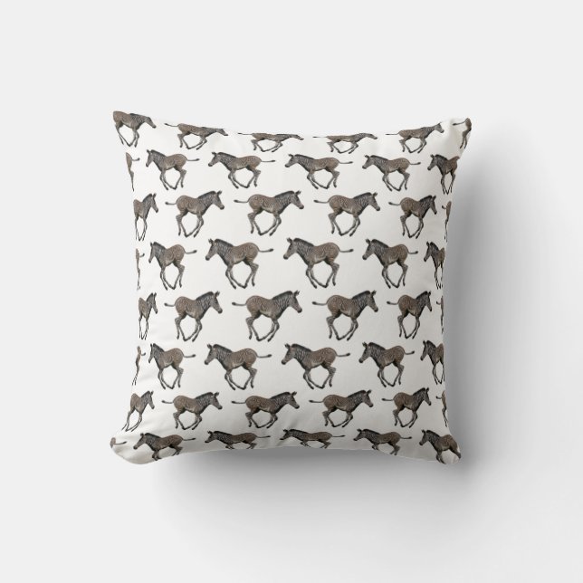 Coussin Bébé Zèbre Frénésie (Recto)