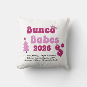 Coussin Bébés Bunco au nom personnalisé