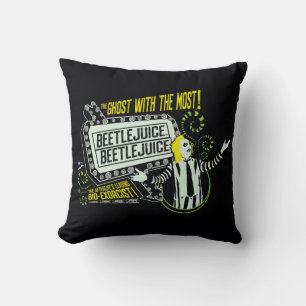 Coussin Beetlejus   Marquee "Ghost With The Most"