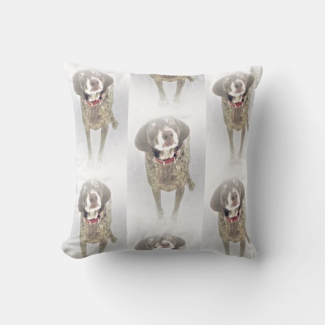 Coussin Bel hiver allemand d'indicateur aux cheveux courts (Recto)