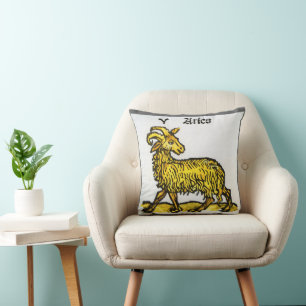Coussin Bélier le Bélier d'Or, Enseignes Vintage du Zodiaq