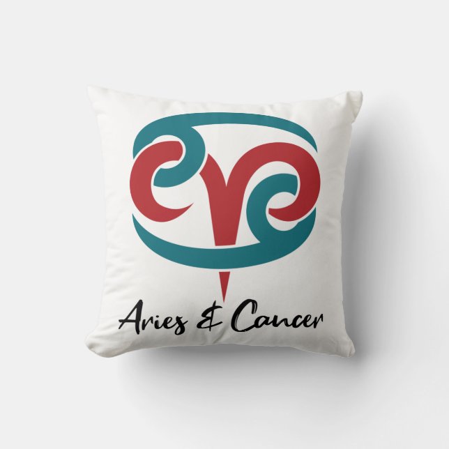Coussin Béliers et cancer Zodiac Couple Horoscope (Recto)