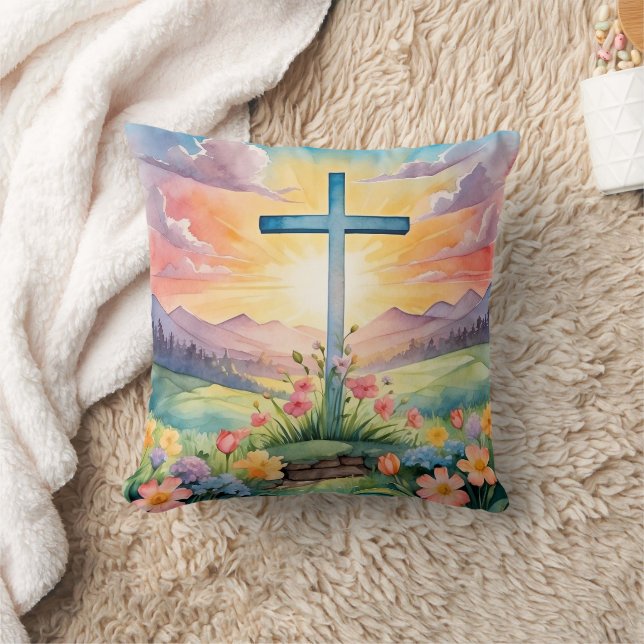 Coussin Belle aquarelle de Pâques (Couverture)