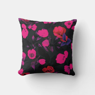 Coussin Belle aquarelle tulipe fleurs transparent patte