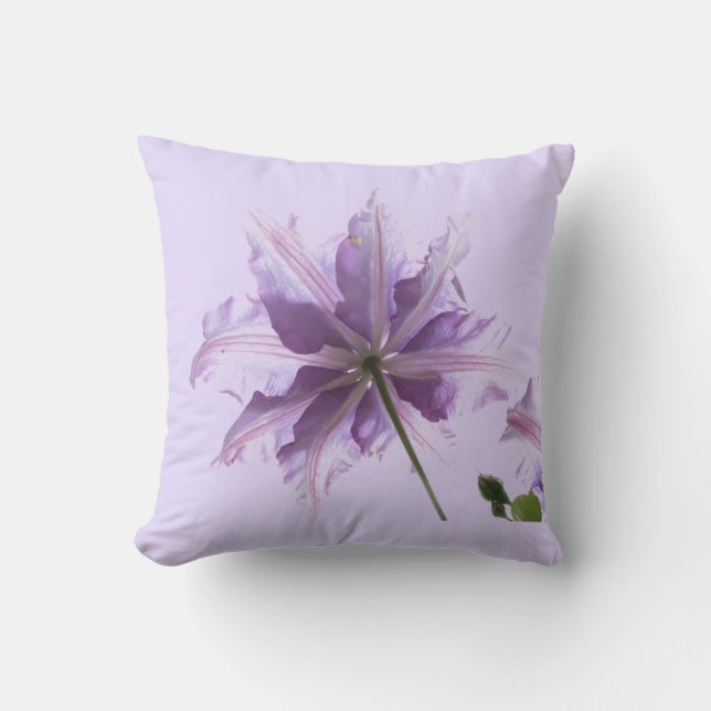 Coussin Belle clématite pourpre (Recto)