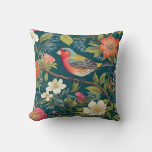 Coussin Belle coloration Finch Oiseau Botanique