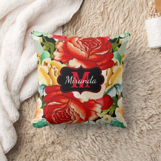 Coussin Belle conception florale - Personnaliser (Couverture)