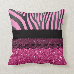 Coussin Belle élégante ceinture zèbre brillant parties 