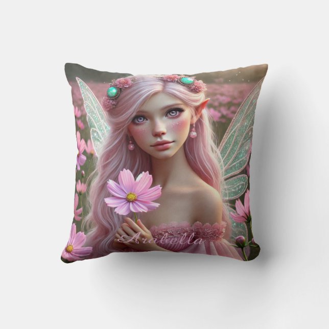 Coussin Belle fée d'octobre à Cosmos (Verso)
