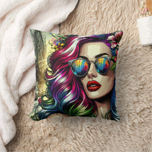 Coussin Belle Femme en Ville