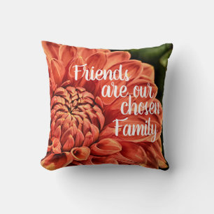 Coussin Belle Fleur Orange Amis Choisi Famille