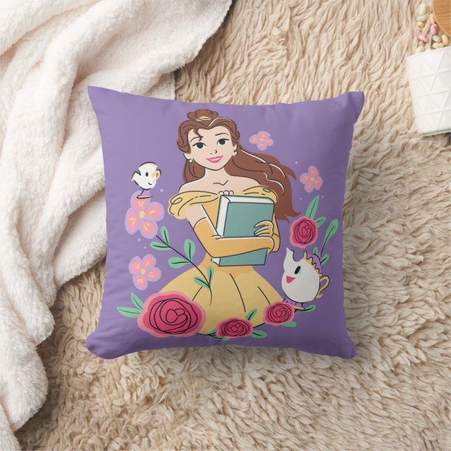 Coussin Belle & Friends Bookish Blooms (Couverture)