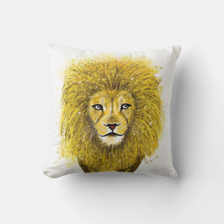 Coussin Belle Glitterie Lion Or