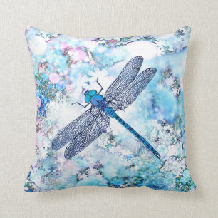 Coussin Belle libellule bleue