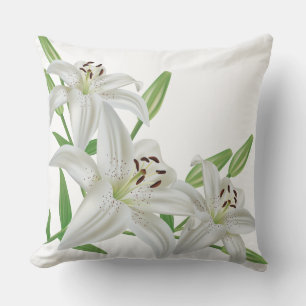 Coussin Belle Lily blanche