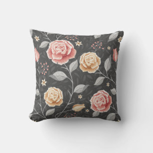 Coussin Belle main tirée rose et rose jaune Motif