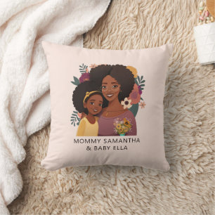 Coussin Belle maman et fille noire (15)