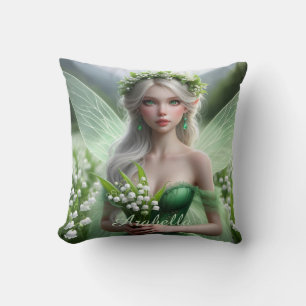 Coussin Belle May Fairy dans Lilies de la Vallée