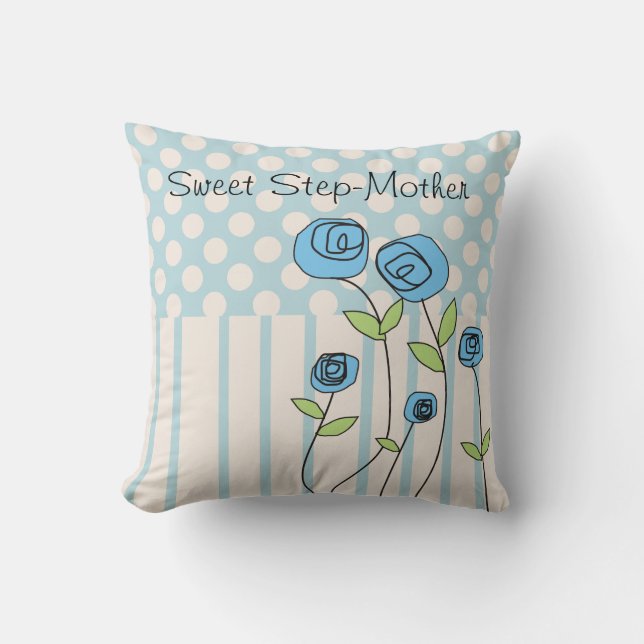 Coussin Belle-mère heureuse "belle-mère douce " du jour de (Recto)