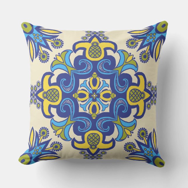 Coussin Belle mosaïque de Boho Talavera (Recto)