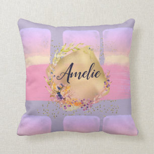 Coussin Belle parties scintillant rose lavander double fac