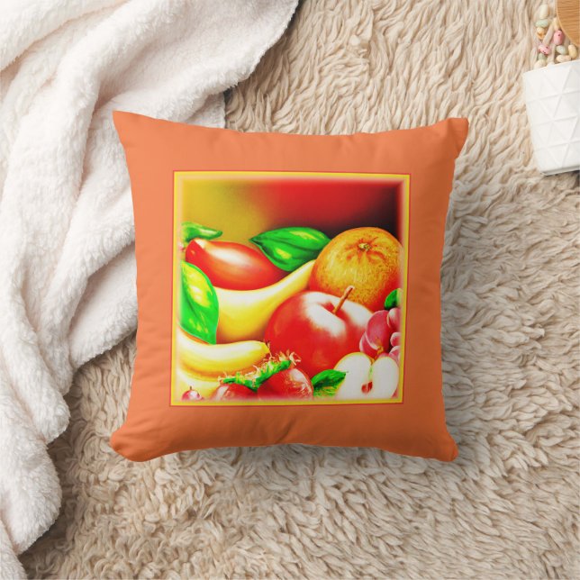 Coussin Belle Peinture Tropicale De Fruits. Commandez dès  (Couverture)