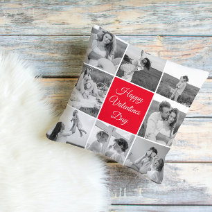 Coussin Belle photo Collage Couple et Joyeuse Saint Valent