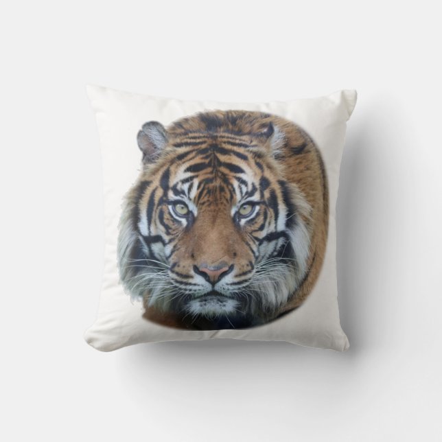 Coussin Belle photo du visage du tigre du Bengale (Recto)